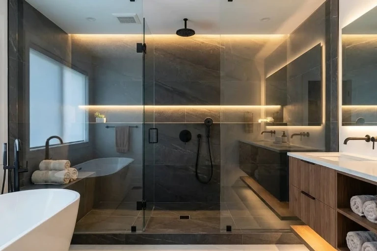 Modern bathroom fitting and decoration