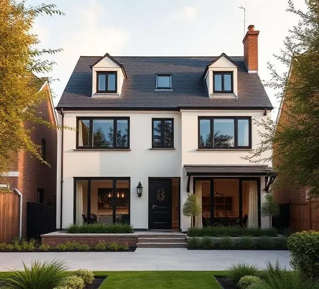 Luxury residential house renovation in London with modern design and high-quality craftsmanship