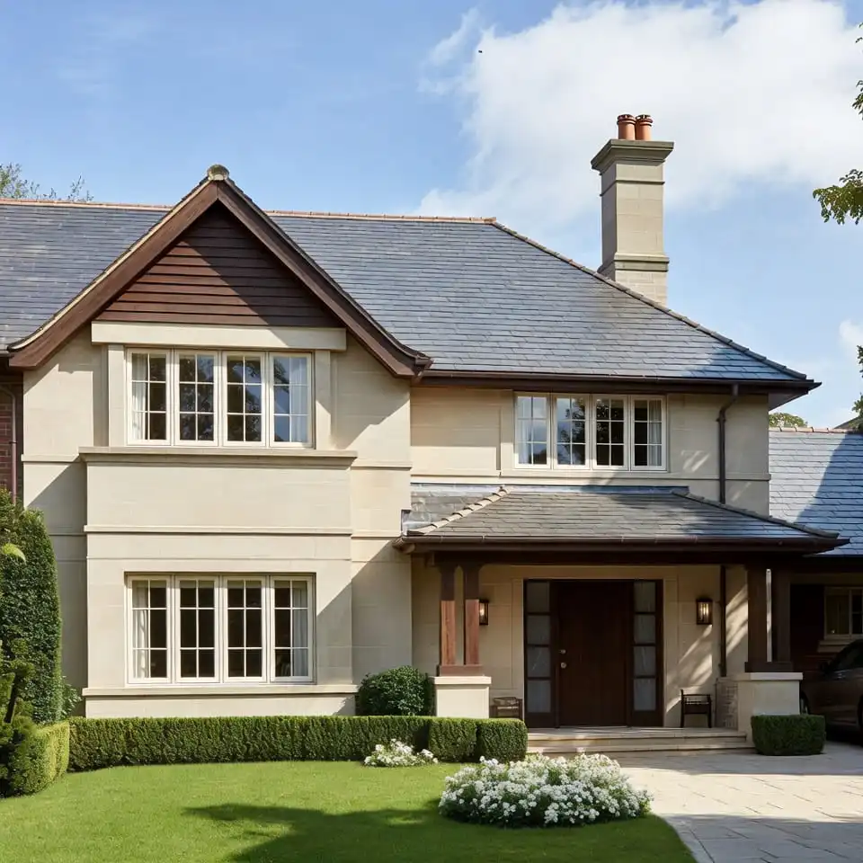 Modern residential house in London showcasing efficient building methods and high-quality workmanship