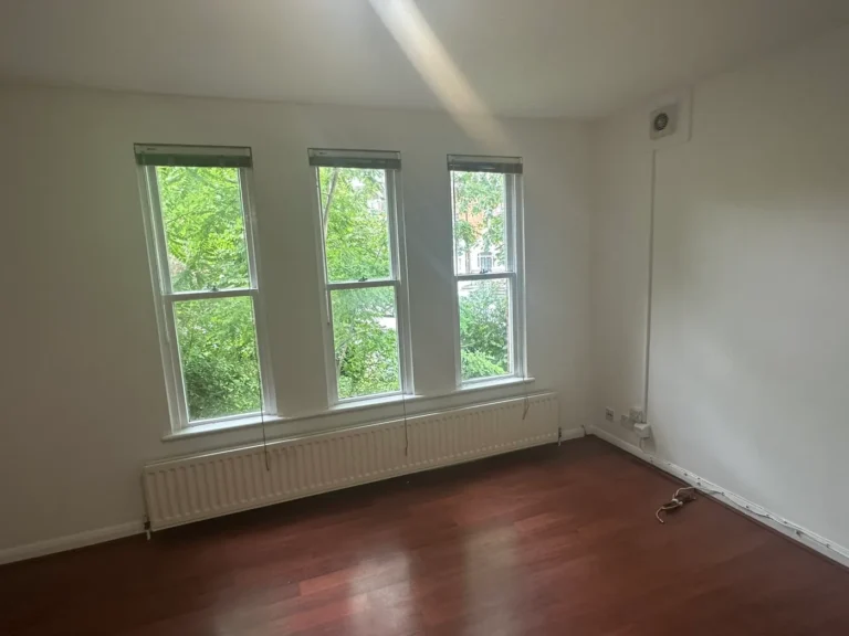 The main room in fresh white, three days later, Brockley