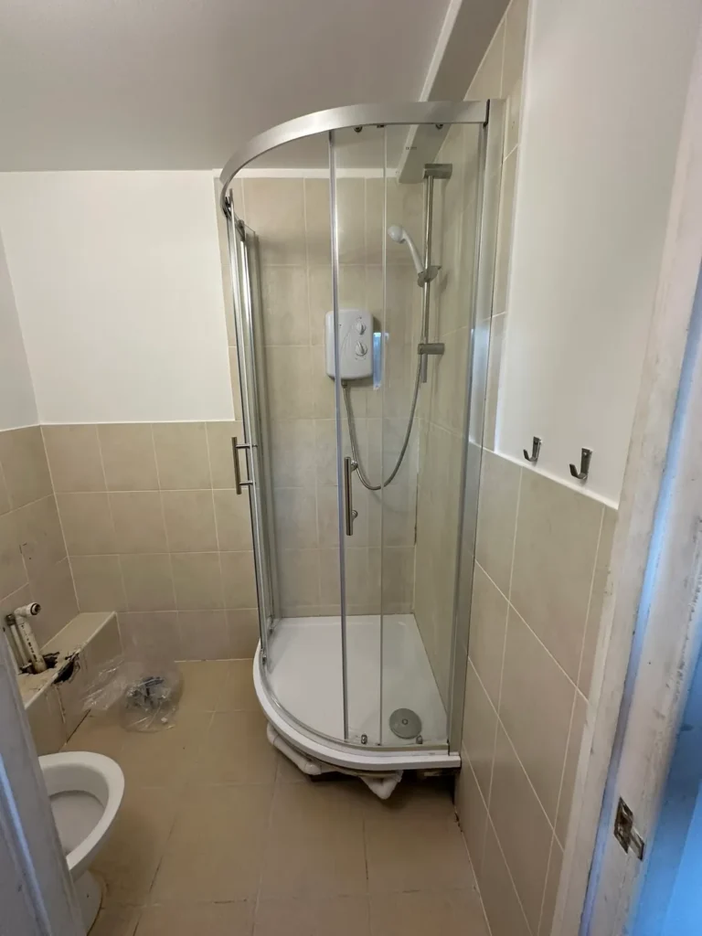 May 2025: the shower room before the refit, Deptford