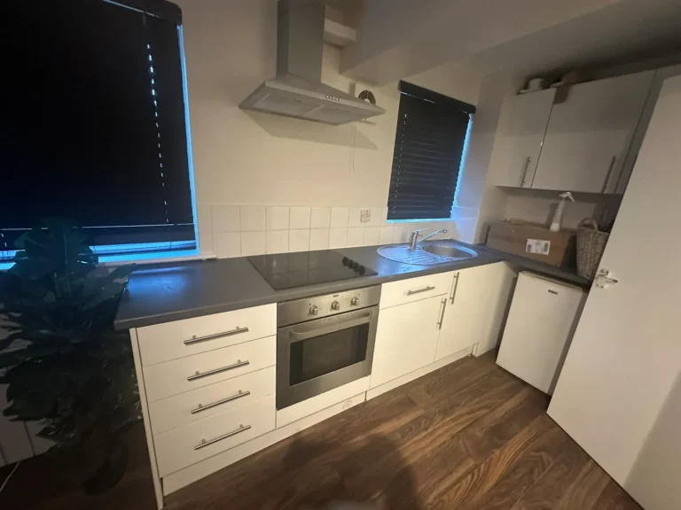 The kitchenette end of the studio, Deptford