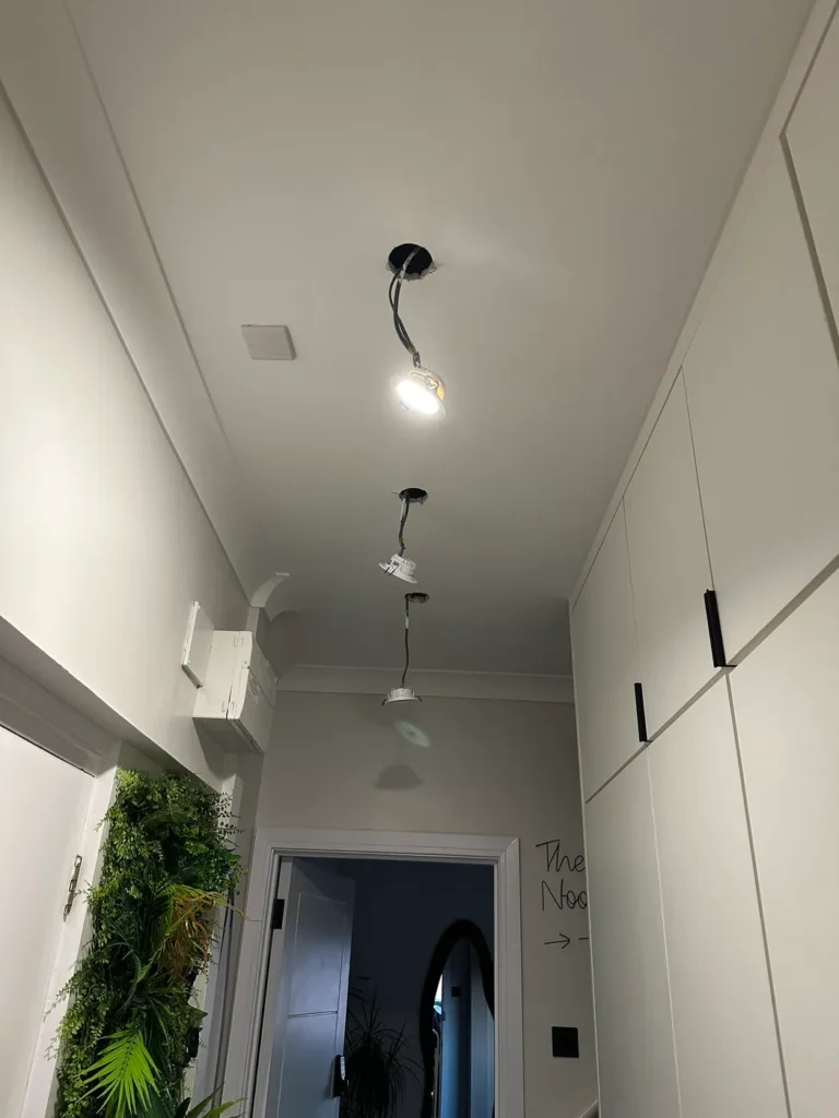 January 2025: new hallway pendant lights, Surrey Docks, Rotherhithe