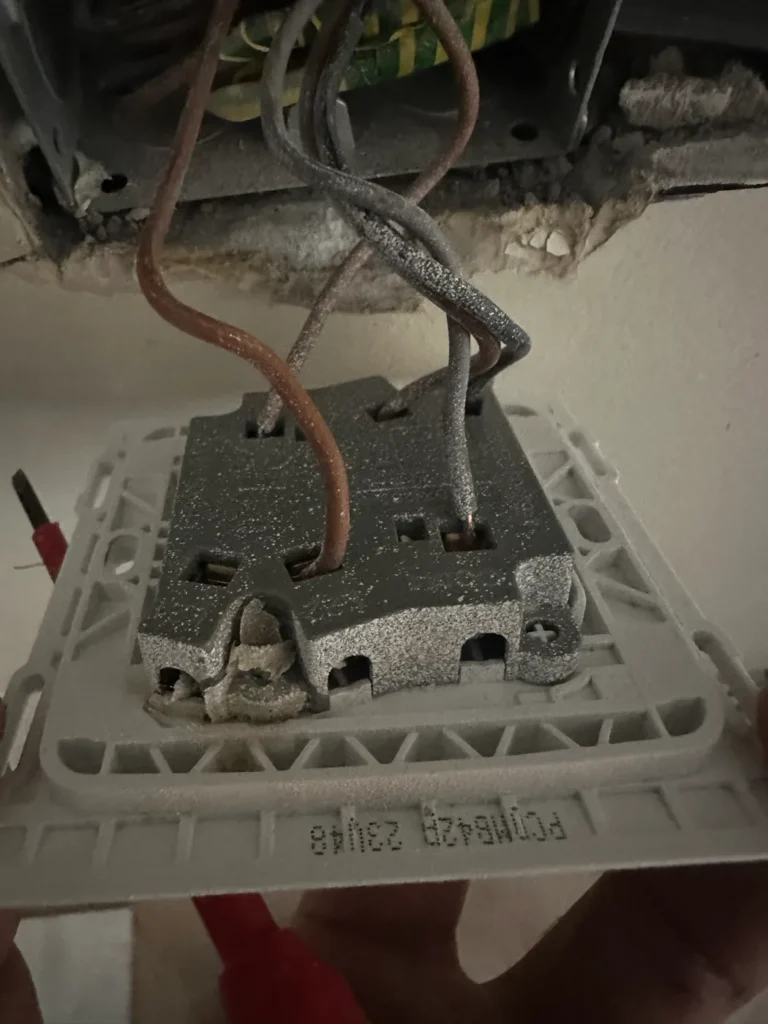 A faulty socket opened up, Surrey Docks, Rotherhithe