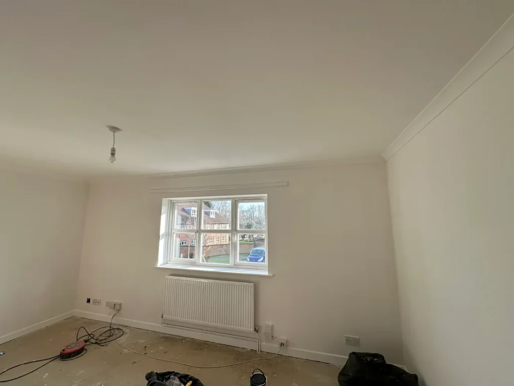 The same room the next day, painted white, Hollybush, Welwyn Garden City