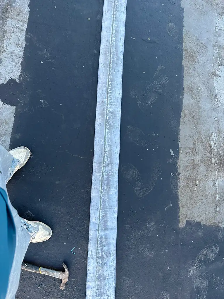 A sealed roof joint after the repair, Wembley Central